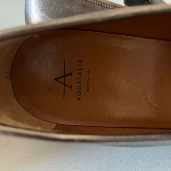Aquatalia Kelsey Bronze Slip On Platform Leather Loafers Size 8.5 - Picture 6 of 8